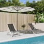 vidaXL Strandstühle 2 Stk. Klappbar Grau Aluminium und Textilene vidaXL Strandstühle 2 Stk. Klappbar Grau Aluminium und Textilene