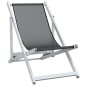 vidaXL Strandstühle 2 Stk. Klappbar Grau Aluminium und Textilene vidaXL Strandstühle 2 Stk. Klappbar Grau Aluminium und Textilene