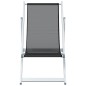 vidaXL Strandstühle 2 Stk. Klappbar Grau Aluminium und Textilene vidaXL Strandstühle 2 Stk. Klappbar Grau Aluminium und Textilene