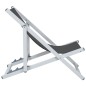vidaXL Strandstühle 2 Stk. Klappbar Grau Aluminium und Textilene vidaXL Strandstühle 2 Stk. Klappbar Grau Aluminium und Textilene