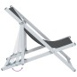 vidaXL Strandstühle 2 Stk. Klappbar Grau Aluminium und Textilene vidaXL Strandstühle 2 Stk. Klappbar Grau Aluminium und Textilene