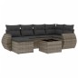 vidaXL 7-tlg. Garten-Sofagarnitur mit Kissen Grau Poly Rattan vidaXL 7-tlg. Garten-Sofagarnitur mit Kissen Grau Poly Rattan
