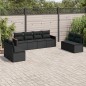 vidaXL 8-tlg. Garten-Sofagarnitur mit Kissen Schwarz Poly Rattan vidaXL 8-tlg. Garten-Sofagarnitur mit Kissen Schwarz Poly Rattan