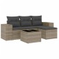 vidaXL 5-tlg. Garten-Sofagarnitur mit Kissen Grau Poly Rattan vidaXL 5-tlg. Garten-Sofagarnitur mit Kissen Grau Poly Rattan