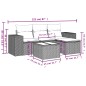 vidaXL 5-tlg. Garten-Sofagarnitur mit Kissen Grau Poly Rattan vidaXL 5-tlg. Garten-Sofagarnitur mit Kissen Grau Poly Rattan