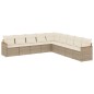 vidaXL 9-tlg. Garten-Sofagarnitur mit Kissen Beige Poly Rattan vidaXL 9-tlg. Garten-Sofagarnitur mit Kissen Beige Poly Rattan