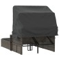 vidaXL Doppel-Sonnenliege mit Dach und Auflagen Grau Poly Rattan vidaXL Doppel-Sonnenliege mit Dach und Auflagen Grau Poly Rattan