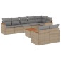 vidaXL 9-tlg. Garten-Sofagarnitur mit Kissen Beige Poly Rattan vidaXL 9-tlg. Garten-Sofagarnitur mit Kissen Beige Poly Rattan