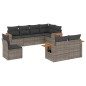 vidaXL 8-tlg. Garten-Sofagarnitur mit Kissen Grau Poly Rattan vidaXL 8-tlg. Garten-Sofagarnitur mit Kissen Grau Poly Rattan