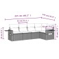 vidaXL 5-tlg. Garten-Sofagarnitur mit Kissen Schwarz Poly Rattan vidaXL 5-tlg. Garten-Sofagarnitur mit Kissen Schwarz Poly Rattan