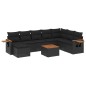 vidaXL 9-tlg. Garten-Sofagarnitur mit Kissen Schwarz Poly Rattan vidaXL 9-tlg. Garten-Sofagarnitur mit Kissen Schwarz Poly Rattan