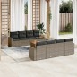 vidaXL 9-tlg. Garten-Sofagarnitur mit Kissen Grau Poly Rattan vidaXL 9-tlg. Garten-Sofagarnitur mit Kissen Grau Poly Rattan