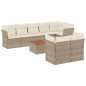 vidaXL 9-tlg. Garten-Sofagarnitur mit Kissen Beige Poly Rattan vidaXL 9-tlg. Garten-Sofagarnitur mit Kissen Beige Poly Rattan