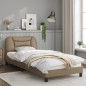 vidaXL Bettgestell mit Kopfteil Cappuccino-Braun 80x200 cm Kunstleder vidaXL Bettgestell mit Kopfteil Cappuccino-Braun 80x200 cm Kunstleder