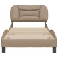 vidaXL Bettgestell mit Kopfteil Cappuccino-Braun 80x200 cm Kunstleder vidaXL Bettgestell mit Kopfteil Cappuccino-Braun 80x200 cm Kunstleder