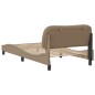 vidaXL Bettgestell mit Kopfteil Cappuccino-Braun 100x200 cm Kunstleder vidaXL Bettgestell mit Kopfteil Cappuccino-Braun 100x200 cm Kunstleder