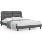 vidaXL Bettgestell mit Kopfteil Grau 120x200 cm Kunstleder vidaXL Bettgestell mit Kopfteil Grau 120x200 cm Kunstleder