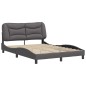 vidaXL Bettgestell mit Kopfteil Grau 120x200 cm Kunstleder vidaXL Bettgestell mit Kopfteil Grau 120x200 cm Kunstleder