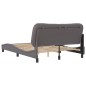 vidaXL Bettgestell mit Kopfteil Grau 120x200 cm Kunstleder vidaXL Bettgestell mit Kopfteil Grau 120x200 cm Kunstleder