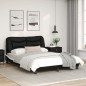 vidaXL Bettgestell mit Kopfteil Schwarz und Weiß 120x200 cm Kunstleder vidaXL Bettgestell mit Kopfteil Schwarz und Weiß 120x200 cm Kunstleder