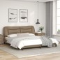 vidaXL Bettgestell mit Kopfteil Cappuccino-Braun 180x200 cm Kunstleder vidaXL Bettgestell mit Kopfteil Cappuccino-Braun 180x200 cm Kunstleder
