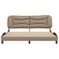 vidaXL Bettgestell mit Kopfteil Cappuccino-Braun 180x200 cm Kunstleder vidaXL Bettgestell mit Kopfteil Cappuccino-Braun 180x200 cm Kunstleder