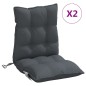 vidaXL Niedriglehner-Auflagen 2 Stk. Anthrazit Oxford-Gewebe vidaXL Niedriglehner-Auflagen 2 Stk. Anthrazit Oxford-Gewebe