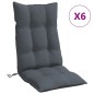 vidaXL Hochlehner-Auflagen 6 Stk. Anthrazit Oxford-Gewebe vidaXL Hochlehner-Auflagen 6 Stk. Anthrazit Oxford-Gewebe
