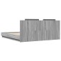 vidaXL Bettgestell mit Kopfteil und LED-Leuchten Grau Sonoma 180x200cm vidaXL Bettgestell mit Kopfteil und LED-Leuchten Grau Sonoma 180x200cm