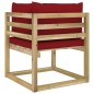 Garten-Ecksofa mit Kissen in Grün Imprägniertes Kiefernholz Garten-Ecksofa mit Kissen in Grün Imprägniertes Kiefernholz