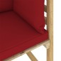 Garten-Ecksofa mit Kissen in Grün Imprägniertes Kiefernholz Garten-Ecksofa mit Kissen in Grün Imprägniertes Kiefernholz
