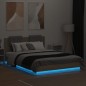 vidaXL Bettgestell mit Kopfteil & LED-Leuchten Sonoma-Eiche 140x200 cm vidaXL Bettgestell mit Kopfteil & LED-Leuchten Sonoma-Eiche 140x200 cm