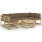 7-tlg. Garten-Lounge-Set mit Kissen Imprägniertes Kiefernholz 7-tlg. Garten-Lounge-Set mit Kissen Imprägniertes Kiefernholz