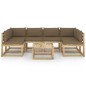 7-tlg. Garten-Lounge-Set mit Kissen Imprägniertes Kiefernholz 7-tlg. Garten-Lounge-Set mit Kissen Imprägniertes Kiefernholz