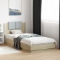 vidaXL Bettgestell mit Kopfteil und LED-Leuchten Sonoma-Eiche 90x200cm vidaXL Bettgestell mit Kopfteil und LED-Leuchten Sonoma-Eiche 90x200cm