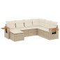 vidaXL 7-tlg. Garten-Sofagarnitur mit Kissen Beige Poly Rattan vidaXL 7-tlg. Garten-Sofagarnitur mit Kissen Beige Poly Rattan