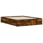 vidaXL Bettgestell mit Schubladen Räuchereiche 140x200cm Holzwerkstoff vidaXL Bettgestell mit Schubladen Räuchereiche 140x200cm Holzwerkstoff