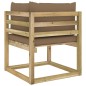 Garten-Ecksofa mit Kissen in Grün Imprägniertes Kiefernholz Garten-Ecksofa mit Kissen in Grün Imprägniertes Kiefernholz