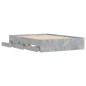 vidaXL Bettgestell mit Schubladen Betongrau 135x190 cm Holzwerkstoff vidaXL Bettgestell mit Schubladen Betongrau 135x190 cm Holzwerkstoff