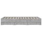 vidaXL Bettgestell mit Schubladen Betongrau 135x190 cm Holzwerkstoff vidaXL Bettgestell mit Schubladen Betongrau 135x190 cm Holzwerkstoff