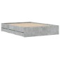 vidaXL Bettgestell mit Schubladen Betongrau 135x190 cm Holzwerkstoff vidaXL Bettgestell mit Schubladen Betongrau 135x190 cm Holzwerkstoff