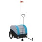 vidaXL Fahrradanhänger Schwarz und Blau 45 kg Eisen vidaXL Fahrradanhänger Schwarz und Blau 45 kg Eisen