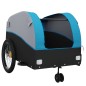 vidaXL Fahrradanhänger Schwarz und Blau 45 kg Eisen vidaXL Fahrradanhänger Schwarz und Blau 45 kg Eisen