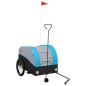 vidaXL Fahrradanhänger Schwarz und Blau 45 kg Eisen vidaXL Fahrradanhänger Schwarz und Blau 45 kg Eisen