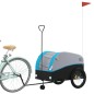 vidaXL Fahrradanhänger Schwarz und Blau 45 kg Eisen vidaXL Fahrradanhänger Schwarz und Blau 45 kg Eisen