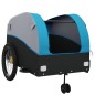 vidaXL Fahrradanhänger Schwarz und Blau 45 kg Eisen vidaXL Fahrradanhänger Schwarz und Blau 45 kg Eisen