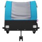 vidaXL Fahrradanhänger Schwarz und Blau 45 kg Eisen vidaXL Fahrradanhänger Schwarz und Blau 45 kg Eisen
