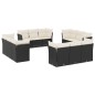 vidaXL 12-tlg. Garten-Sofagarnitur mit Kissen Schwarz Poly Rattan vidaXL 12-tlg. Garten-Sofagarnitur mit Kissen Schwarz Poly Rattan