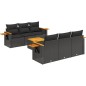 vidaXL 7-tlg. Garten-Sofagarnitur mit Kissen Schwarz Poly Rattan vidaXL 7-tlg. Garten-Sofagarnitur mit Kissen Schwarz Poly Rattan