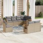 vidaXL 8-tlg. Garten-Sofagarnitur mit Kissen Beige Poly Rattan vidaXL 8-tlg. Garten-Sofagarnitur mit Kissen Beige Poly Rattan